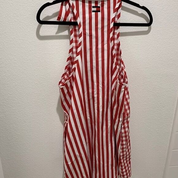 HILFIGER COLLECTION GINGHAM STRIPE SHIRT DRESS - Picture 5 of 6